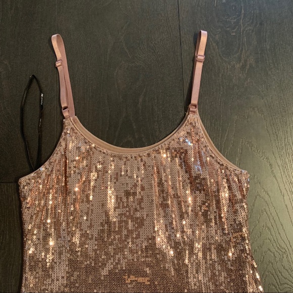 Forever 21 Rosegold sequin mini dress, size S - Picture 8 of 8